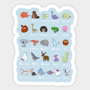 Animal Alphabet Sticker